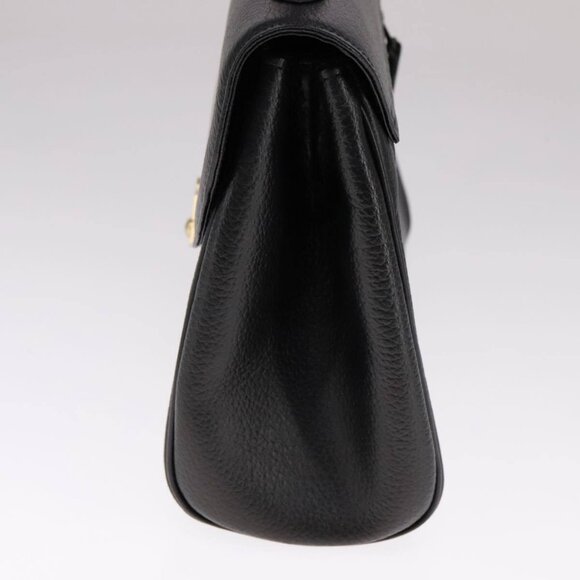 Burberrys Hand Bag Leather Black Auth - Picture 4 of 16